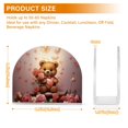 thumbnail image 3 of Bear Roses Flowers Butterflies Napkin Holder for Table Clear Napkin Stand Paper Holder Acrylic Organizer Dispenser Napkins for Dinner Kitchen Restaurant Room, 3 of 8