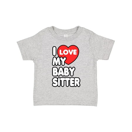 

Inktastic I Love My Baby Sitter Gift Toddler Boy or Toddler Girl T-Shirt