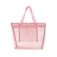 thumbnail image 1 of 3 Piezas Bolsos Arena Malla Transparente Bolso Playa Gran Capacidad Bolso Hombro para Mujer (rosa) Rosa, 1 of 9