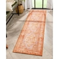 thumbnail image 6 of Well Woven Overdyed Helode Machine Washable Orange Vintage Oriental Medallion Runner Rug 2x7 (2'1" x 7'3" Runner), 6 of 8