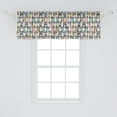 thumbnail image 2 of Ambesonne Cats Window Valance, Hipster Playful Glass, 54" X 18", Multicolor, 2 of 3