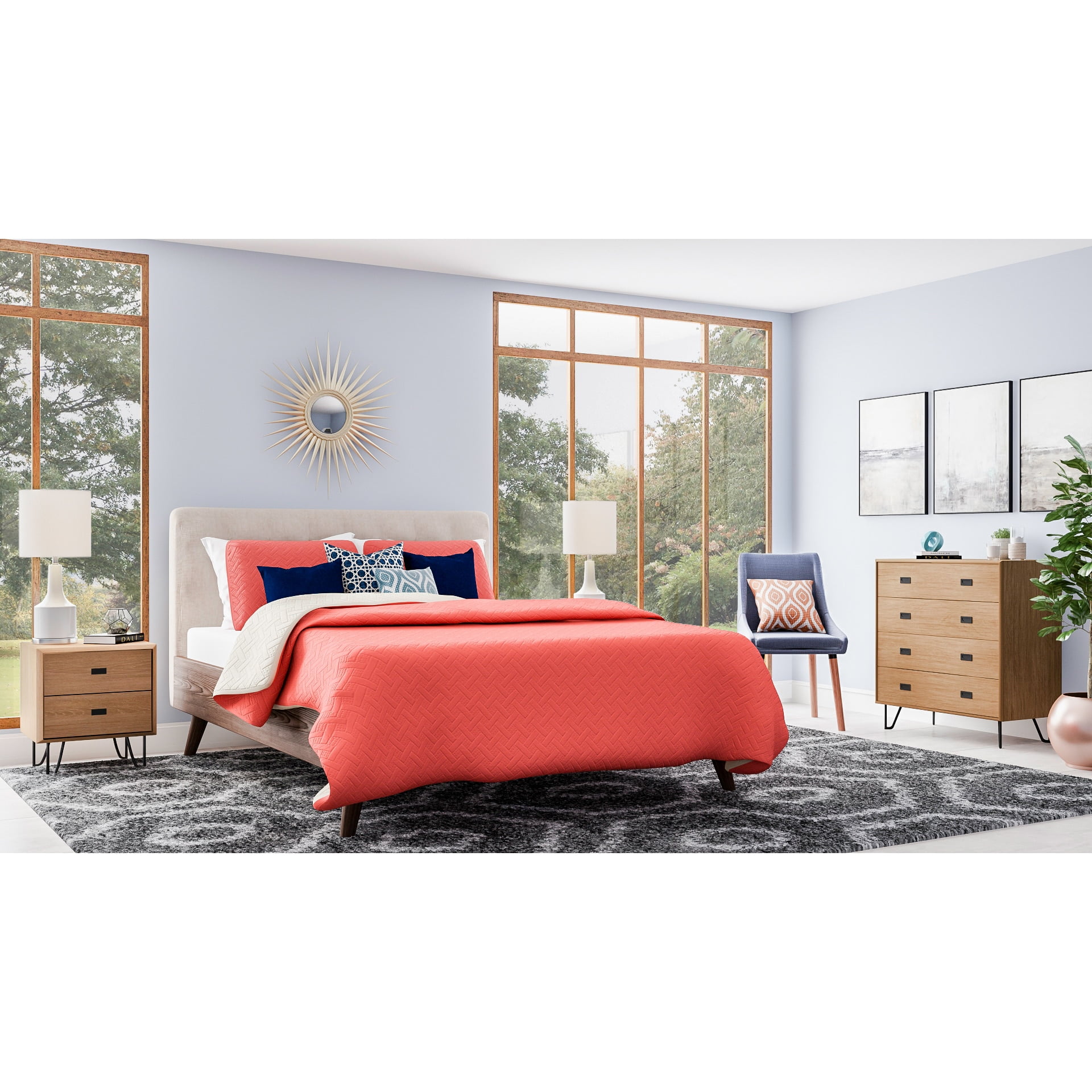 Carson carrington queen platform bed online
