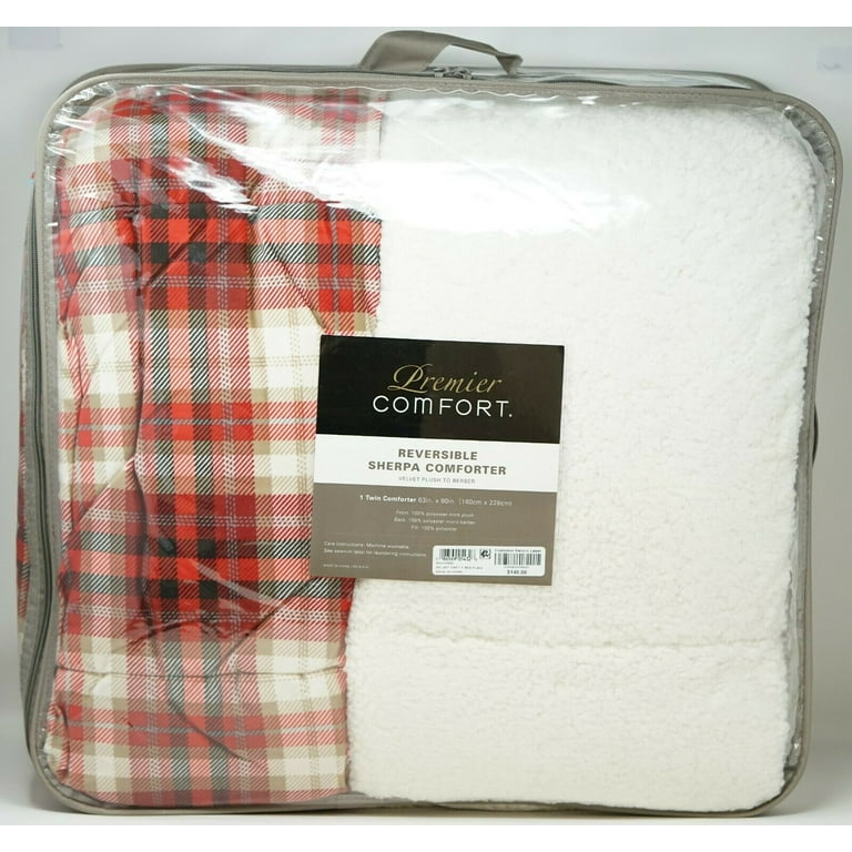 Premier Comfort Reversible Micro Velvet Sherpa Down Alternative