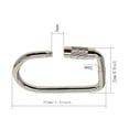 thumbnail image 3 of GARENDE 4x10pcs Thread Locking Carabiner, Stainless Steel Carabiner D Shape Buckle Pack, Stainless Steel Threaded Quick Link, Suit for Home, Camping, Climbing 4 Pcs, 3 of 9