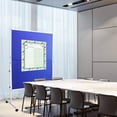 thumbnail image 5 of XIWODE Blue Rectangular Cork Felt Bulletin Board, 60 '' x 48 '' Large Reversible Notice Board, Aluminum Frame Double-Sided Foldable, Movable Freestanding Screens Partition for Presentation and Display, 5 of 7