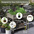 thumbnail image 5 of VegTrug Wood Elevated Herb Planter, Grey, 5 of 9