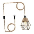 thumbnail image 2 of STARTIST Industrial Plug in Pendant Light with on/Off Switch, Hanging Lights with Plug in Cord 10.5ft Hemp Rope Hanging Lamp for Living Room Bedroom Kitchen A, 2 of 9