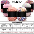 thumbnail image 2 of 6 Pieces 50 g Crochet Yarn Multi-Colored Acrylic Knitting Yarn Hand Knitting Yarn Weaving Yarn Crochet Thread (Pink, Yellow Green Pink, Assorted Color, Rainbow, Yellow Blue Pink, Yellow Red)(B), 2 of 7