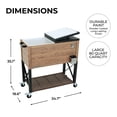 thumbnail image 6 of Permasteel 80-Qt Oak Wood Style Patio Cooler with Wicker Bottom, 6 of 17