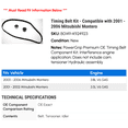 thumbnail image 2 of Timing Belt Kit - Compatible with 2001 - 2006 Mitsubishi Montero - Gates, 2 of 2