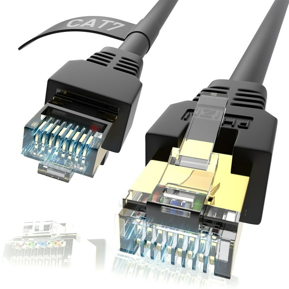 Ethernet Cable 400ft Cat7 Outdoor 15Ft 50Ft 100Ft 125Ft 150Ft 175Ft 200Ft 225Ft 300Ft 330Ft 400Ft Shielded Grounded UV Resistant Waterproof Buried-able Network Cord Compatible for Ca6/Cat5/Cat5e