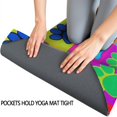 thumbnail image 3 of Colorful Dog Paw Footprint Hot Yoga Mat Towel Non Slip for Hot Yoga - Quick-Drying Yoga Mat Cover with 4 Corner Pockets with Travel Bag - Hot Yoga Towel Non Slip Grip Moisture Wicking Sweat 70"x26", 3 of 6