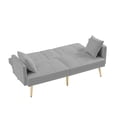 thumbnail image 3 of Hombay Velvet Convertible Sleeper Sofa Bed Upholstered Folding Loveseat Couch with Cup Holder and Pillows, 3 of 7