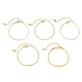 thumbnail image 2 of 5 pulseras de oro para mujer jinwen cadena pequeña minimalista pulseras apilables de moda, 2 of 8