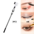 thumbnail image 3 of Cepillo y Peine para cejas de doble cabeza Sunnimix Moldeador de pestañas plata, 3 of 8