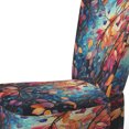 thumbnail image 4 of Designart "Colorful Vibrant Vines II" Multi-Color Abstract Upholstered Accent Chair - Modern Arm Chair For Bedroom, 4 of 7