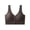 Coffee, variant on Women's Wide Strap Front Snap Comfortable Bra, Stretchy Wireless Daily Wear Bralette Red One Size