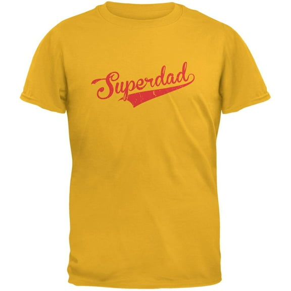 Fathers Day - Superdad Gold Adult T-Shirt - Medium