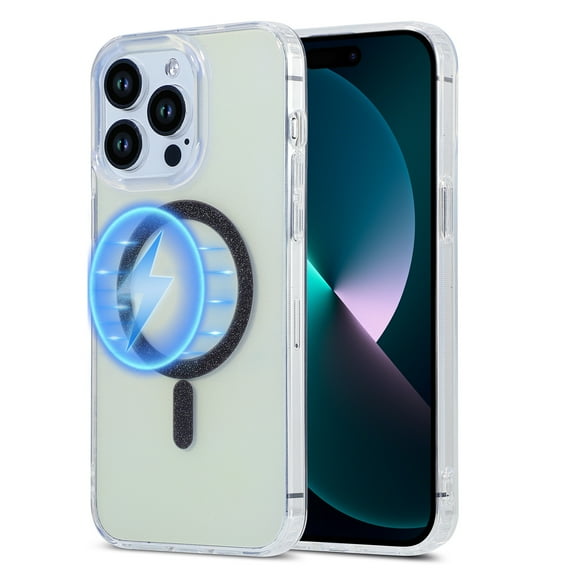 Dteck Glitter Magnetic for iPhone 11 Case, Compatible with MagSafe, Shockproof Sparkly Cute Women Girl Protective Cover Case for iPhone 11,06#-Bling Black