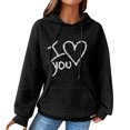 thumbnail image 1 of WEAIXIMIUNG Sweat à Capuche Rayé pour Femmes 3X Automne/hiver Ajustable avec Poches et Motif Imprimé/graphique, 1 of 3