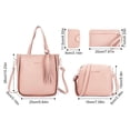 thumbnail image 4 of 4Pcs/set Women Handbag Messenger PU Leather Shoulder Bag Tote Purse Satchel, 4 of 10