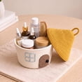 thumbnail image 4 of Woven Storage Basket with Lid, Cute House Basket, House Shape Woven Storage Basket, Sundries Container, for Bedroom and Living Room, 4 of 7