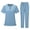 Light Blue, variant on Scrubs For Men, Women'S Nurse Scrubs Set 2-Piece V Neck Short Sleeve Pocket Top & Elastic Pants Work Uniform Lightweight Healthcare Worker Outfit With Multi Scrubs Top (M, Hot Pink) ZMTing