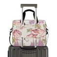 thumbnail image 2 of 16inch Laptop Briefcase, Business Laptop Bag with Detachable Strap & Padded Compartment, Water-Resistant Polyester，Pink Flamingos and Pelicans, 2 of 8