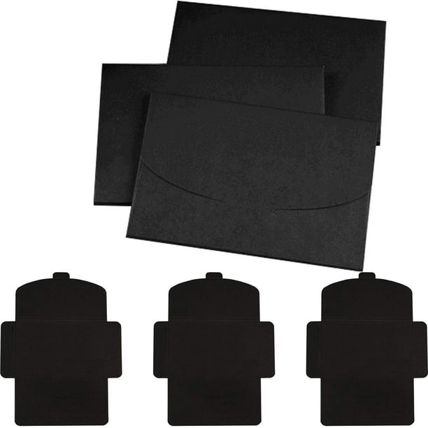nipocaio Black Envelopes, 50 Piece Invitation Envelopes, 160*105MM
