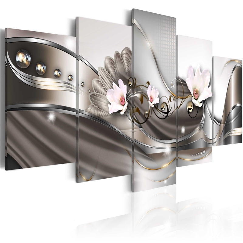 5pcs/set Abstract Flower Canvas Art Painting Wall Picture Modern Home Decors Kit 