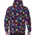 thumbnail image 7 of Kdxio rainbow color Skull mushroom Print Mens Casual Hooded Collar Drawstring Hoodies Pullover Sweatshirts Casual Long Sleeve Shirts-XX-Large, 7 of 7