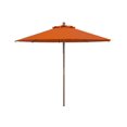thumbnail image 2 of SAFAVIEH Cannes 9' Market Push Wooden Patio Umbrella, Orange, 2 of 5