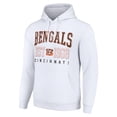 thumbnail image 2 of Unisex Starter White Cincinnati Bengals Throwback Logo Pullover Hoodie, 2 of 3