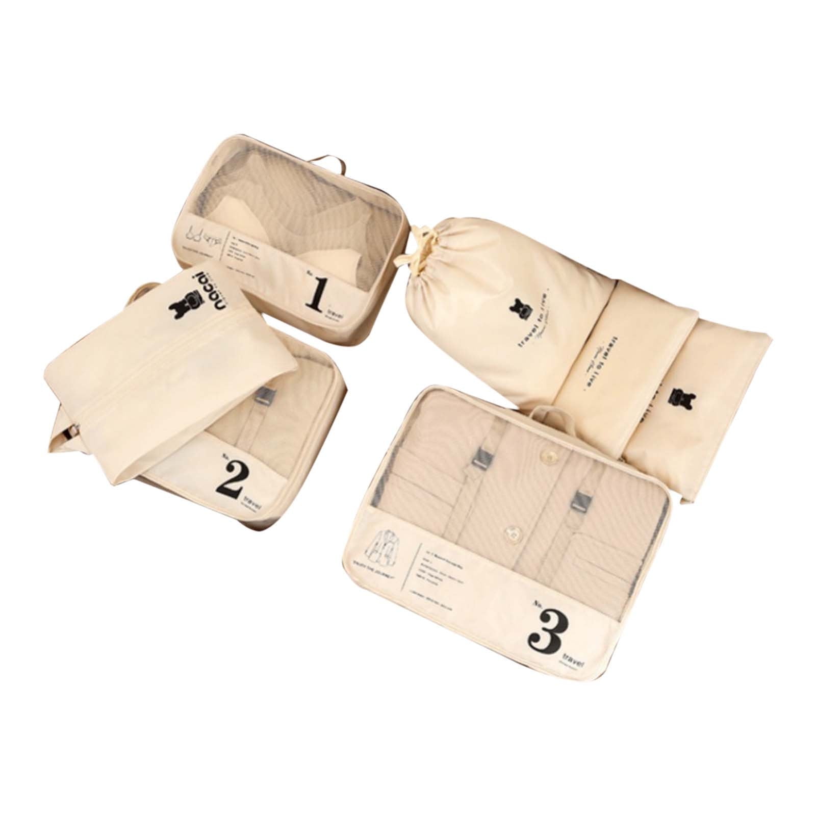Lunxisen 1 Pcs Packing Cubes for Suitcases,Travel Luggage Packing Organizers with Laundry Bag,Compression Storage Shoe Bag, Clothing Underwear Bag