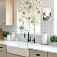 thumbnail image 5 of Watercolor Floral Balloon Curtains 63 Inch Length for Living Room/Bedroom, Spring Green Flowers Botanical Beige Rod Pocket Privacy Door Curtains Decorative Tie Up Shade for Window 52"x63", 5 of 8