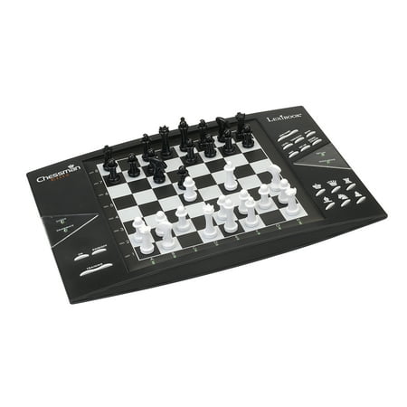 Lexibook ChessMan® Elite Interactive electronic chess game, 64 levels of difficulty, LEDs, battery powered, black / white, (Best Home Poker Games)