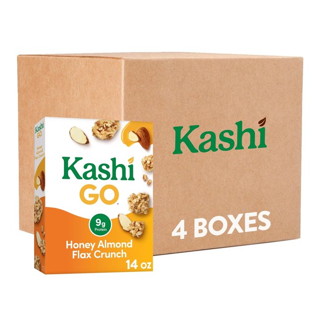 GO Cold Breakfast Cereal, Vegan Protein, Fiber Cereal, Peanut Butter Crunch, 13.2oz Box (1 Box)