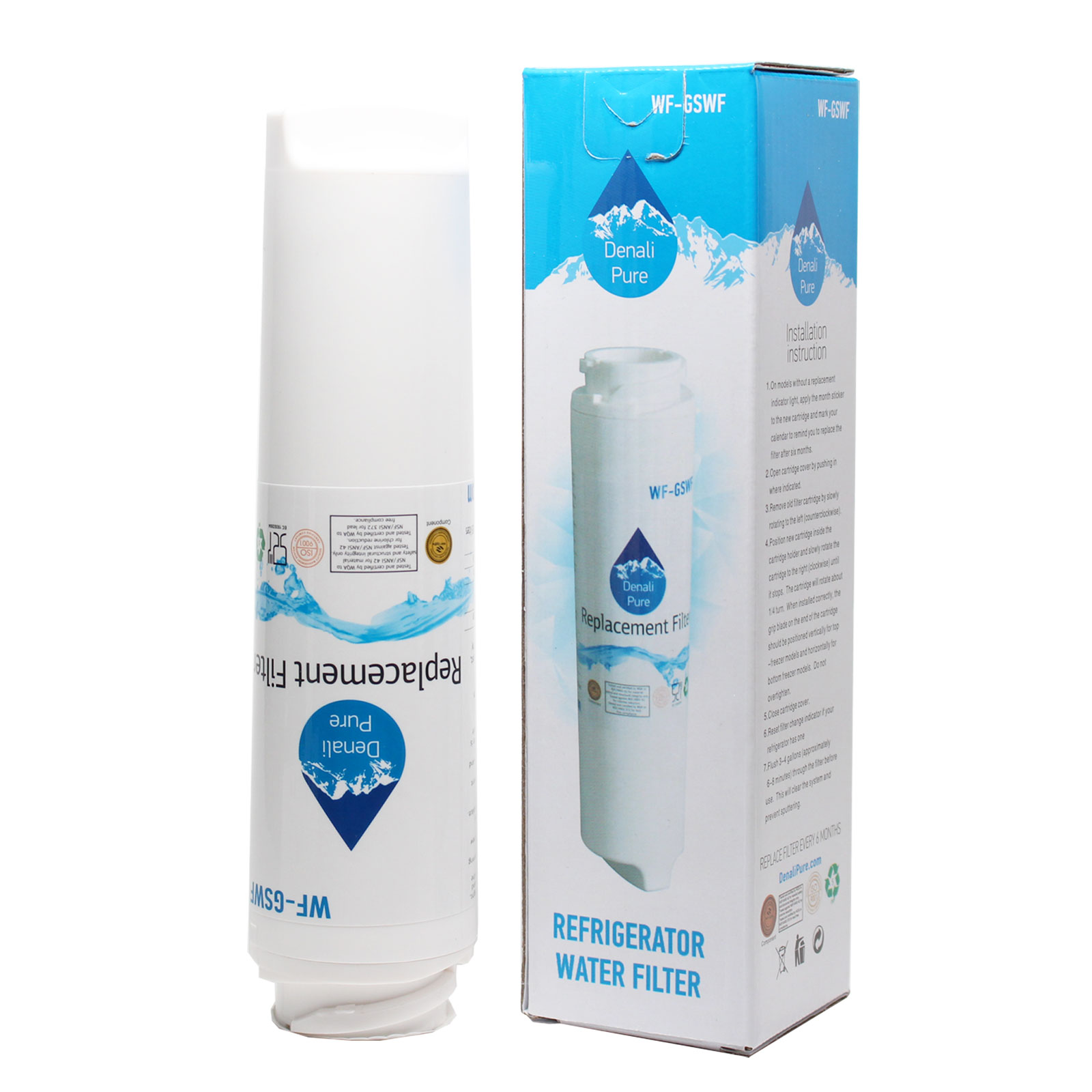 Compatible General Electric PFCF1NJXCBB Refrigerator Water Filter - Compatible General Electric GSWF Fridge Water Filter Cartridge - image 1 of 3