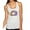 Heather White, variant on Baseball Mom Cheetah Glitter Sports Tri-Blend Racerback Tank Top, Shocking Pink, Medium