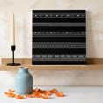 thumbnail image 3 of Ships Next Day Canvas Wall Art 12"x12",Black White Geometric Wood Framed Canvas Print Painting,Modern Striped Plaid Abstract Art Ready to Hang Small Picture Wall Decor for Kitchen Dining Room Office, 3 of 9