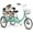Cyan, variant on Adult Tricycle 20 Inch for Seniors and Adults, Cuoote Low Step-Through Cruiser Bike with Front and Rear Baskets, Trike for Shopping