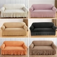thumbnail image 2 of Namzi Sofa Cover for sofas Stretch Couch Covers for Living Room Easy Fit Washable Furniture Sofa Protector with Skirt,1 Piece (White,3 Seat), 2 of 5
