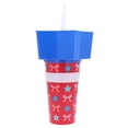 thumbnail image 5 of Star and Ribbon Plastic Stadium Tumbler with Star-Shaped Snack Bowl, Patriotic by Way To Celebrate, 5 of 6