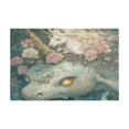 thumbnail image 6 of Qxltty Unicorns and Sea Monsters Leather Drying Mat for Kitchen Countertops Coffee Mats Hide Stain Quickly Absorbs Water Tableware Decor, 6 of 6