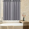 thumbnail image 2 of Cortina Haperlare para sala de estar, 76 cm de ancho x 137 cm de largo, estilo rústico, con filtro de luz, para cocina, baño, sótano, dormitorio, gris, juego de 2, 2 of 8