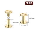 thumbnail image 2 of 20Pack Brass Chicago Screws, 4x9x10mm Post Nail Stud Rivets, Gold, 2 of 6