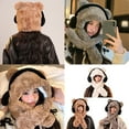 thumbnail image 2 of JZROCKER Bear Pattern Hat Soft Plush Hat Thicken Female Hat Versatiles Stylish Hat, 2 of 16
