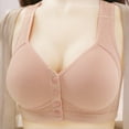 thumbnail image 2 of Dealovy Front Closure Bras for Women No Underwire Solid Color Full Coverage Seamless Push up T Shirt Bras, 2 of 8