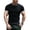 ☪216-Black, variant on Men's Knit Solid Geometric Pattern Short Sleeve Round Neck Top/Shirt - Textured Casual Tee