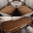 thumbnail image 3 of Cojín de asiento de coche de invierno de tres piezas de una sola pieza sin respaldo cojín de asiento delantero de felpa antideslizante sin ataduras para coche, 3 of 5